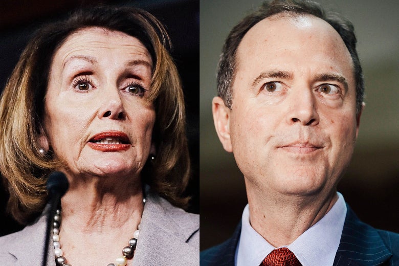 Nancy Pelosi and Adam Schiff.